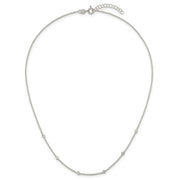 Silver 16.5" 6 Station CZ Necklace
