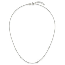 Silver 16.5" 6 Station CZ Necklace