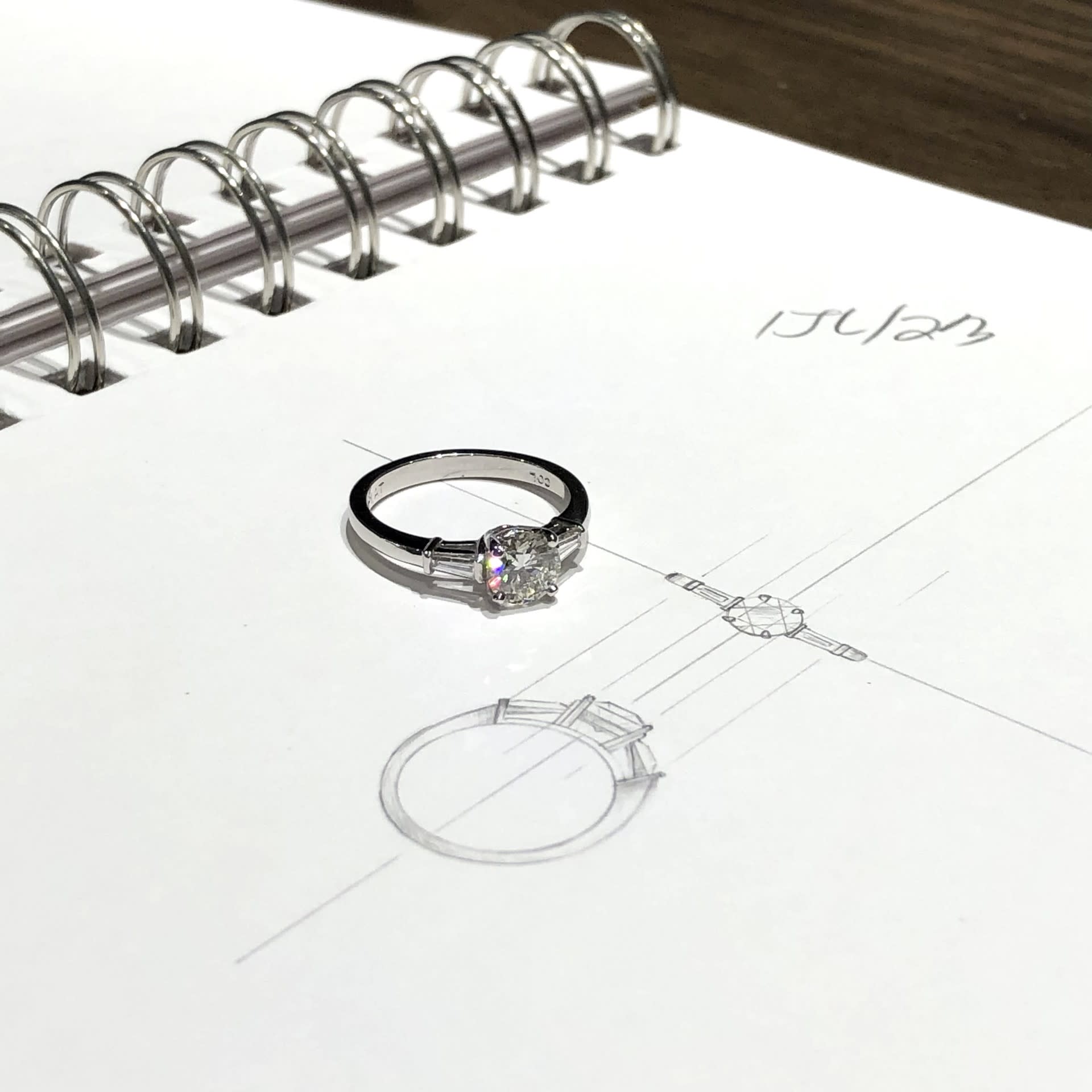 0.90 Platinum Promise Custom Ring