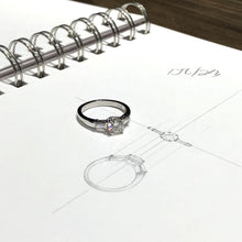 0.90 Platinum Promise Custom Ring