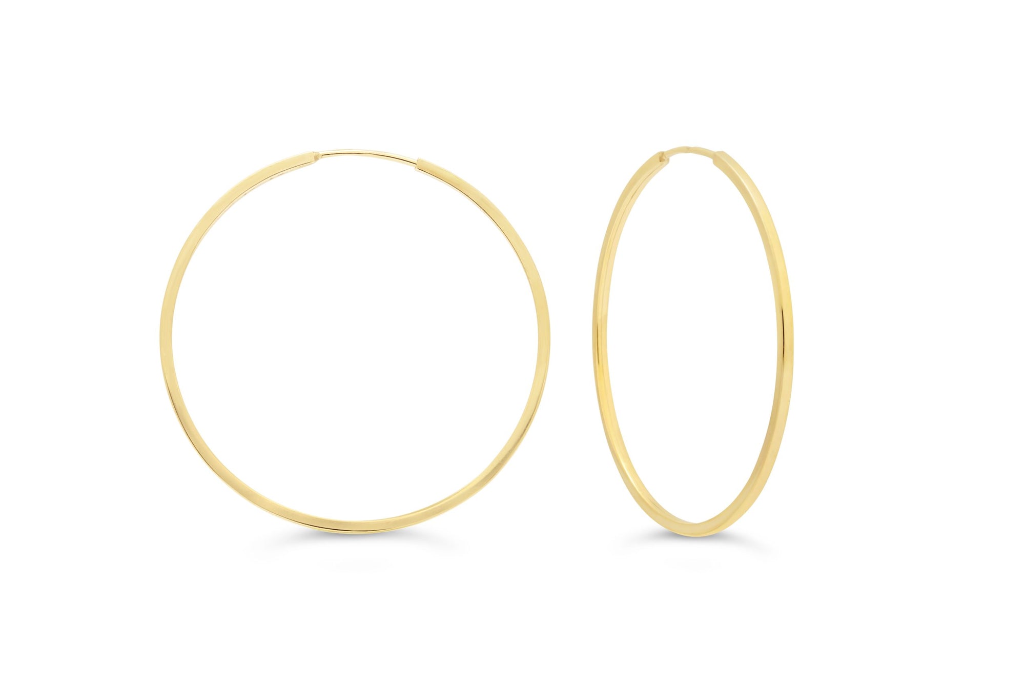 10K Yellow Thin 40mm Hoop