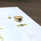 1.97 Hammered Rose Custom Ring