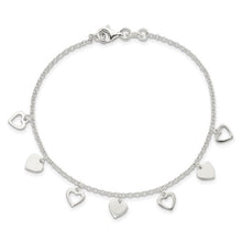 Sterling Silver Hearts Bracelet