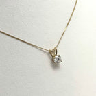 0.50ct Lab Grown Diamond Solitaire Necklace in 10K Yellow Gold