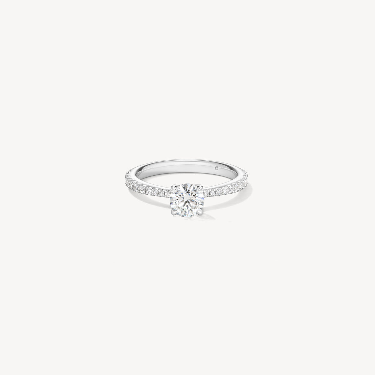 Hearts On Fire Vela Solitaire Ring with Diamond Band