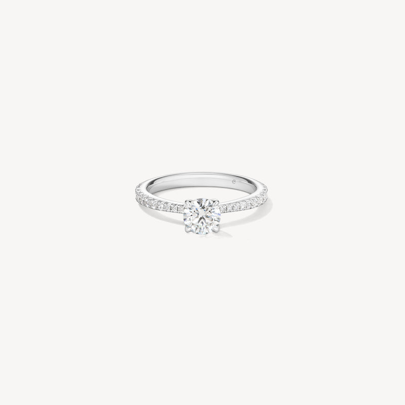 Hearts On Fire Vela Solitaire Ring with Diamond Band