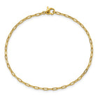 Steel Yellow IP Plated Paperclip Bracelet 7.25"