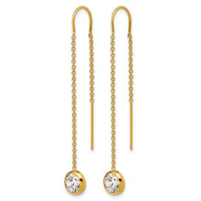 14KY Gold Filled CZ Dangle Earrings