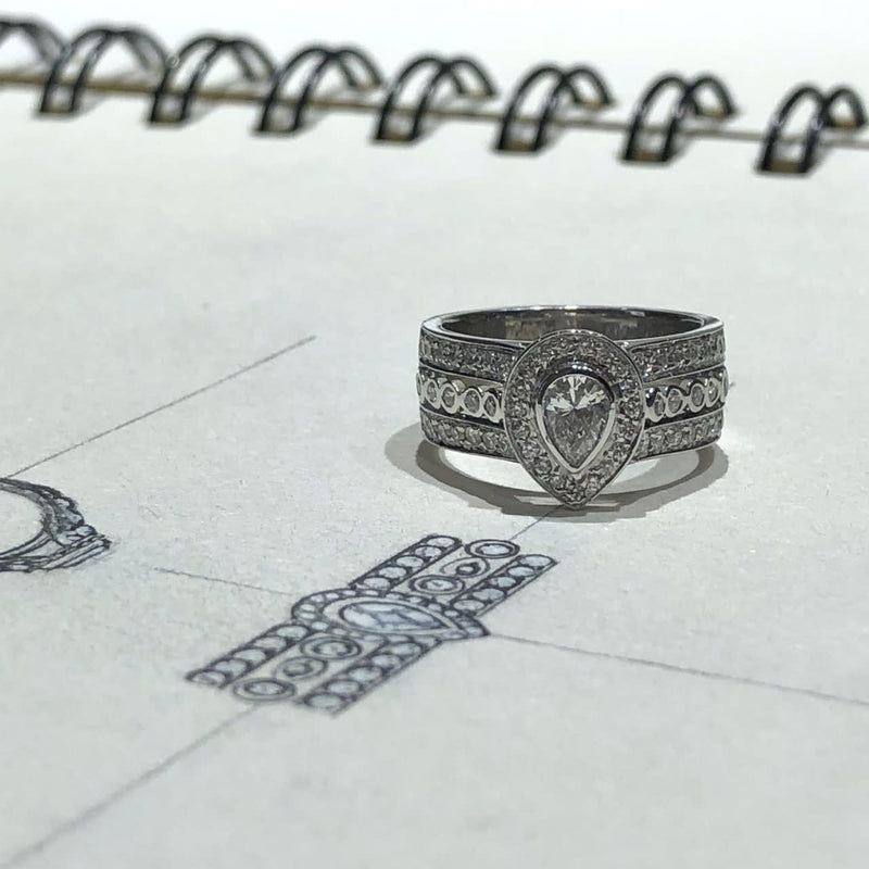 0.53 Pear Promise Custom Ring