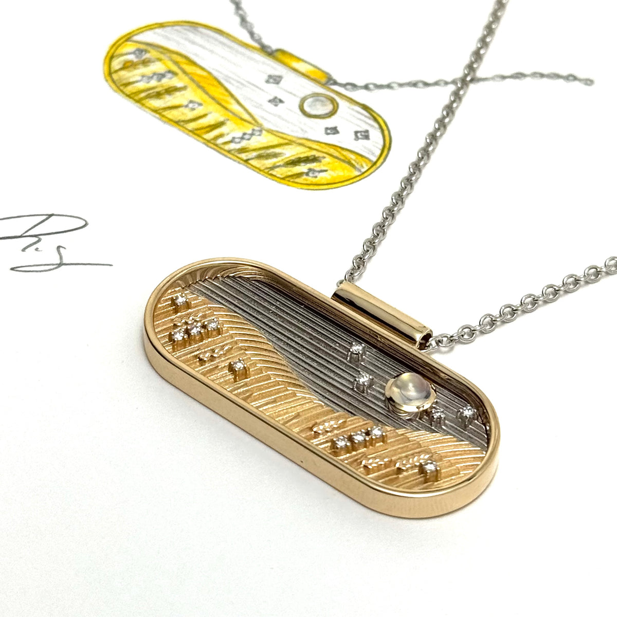 "Harvest Moon" Custom Designed Necklace