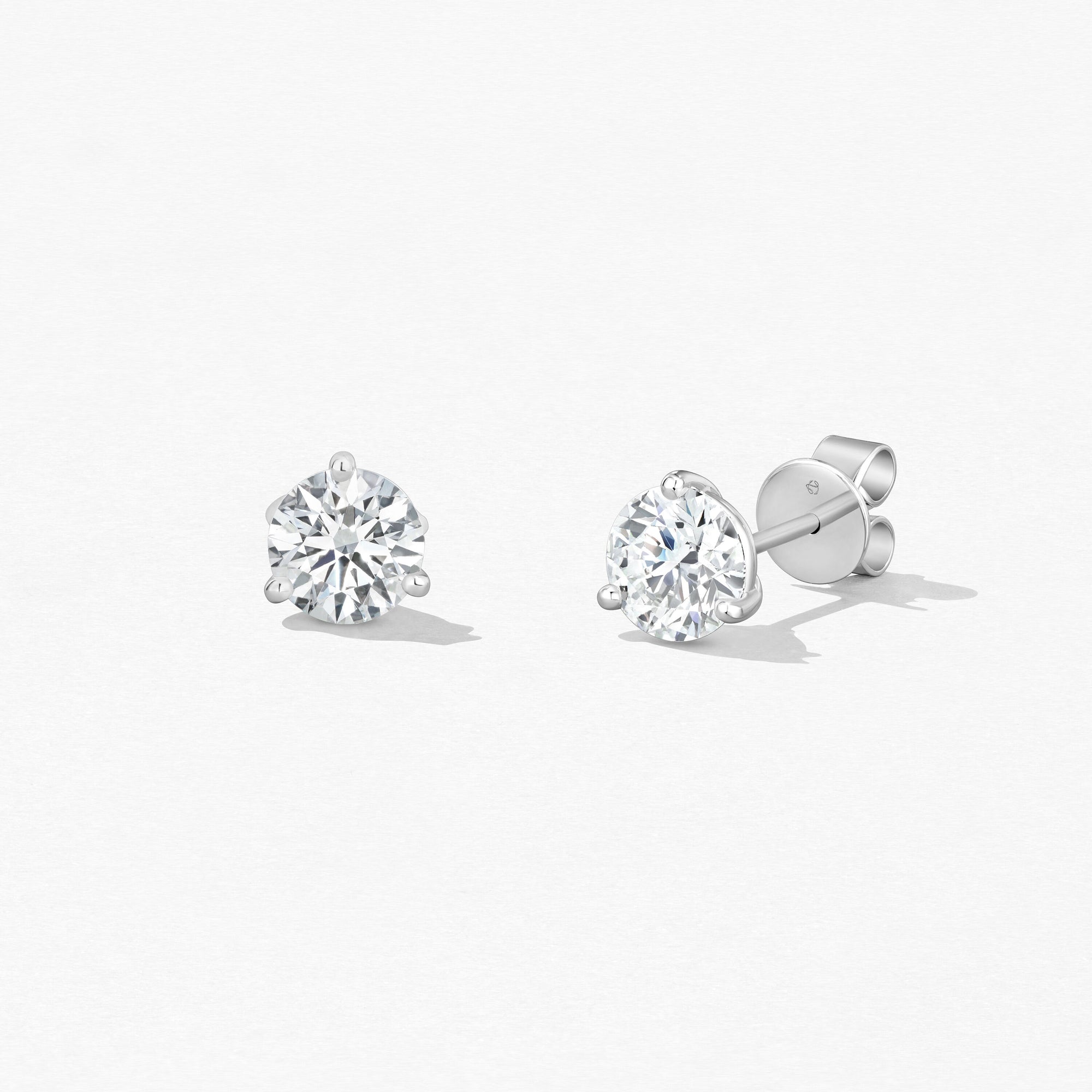 Hearts On Fire Three-Prong Stud Earrings