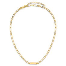 Sterling Silver Gold-Plated Polished Bar Necklace