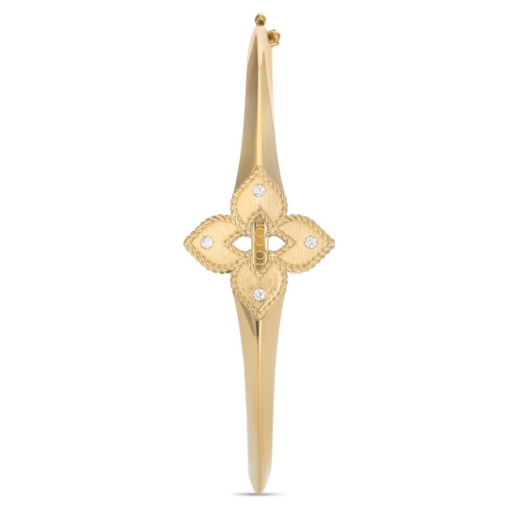 Roberto Coin 18KY Venetian Princess Bangle 4Dia=0.04ct, 48x58mm