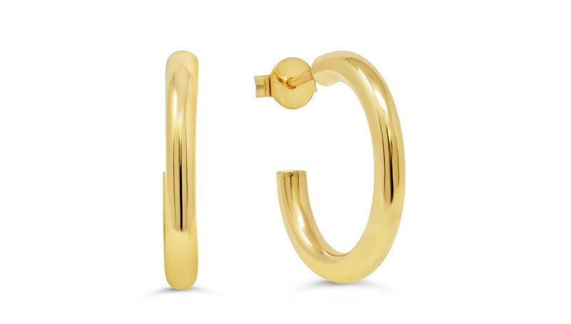 10K Yellow C-Hoop Studs 3mm Tube