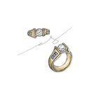 Custom 14K 1.80ct Two-Tone Wide Diamond Ring