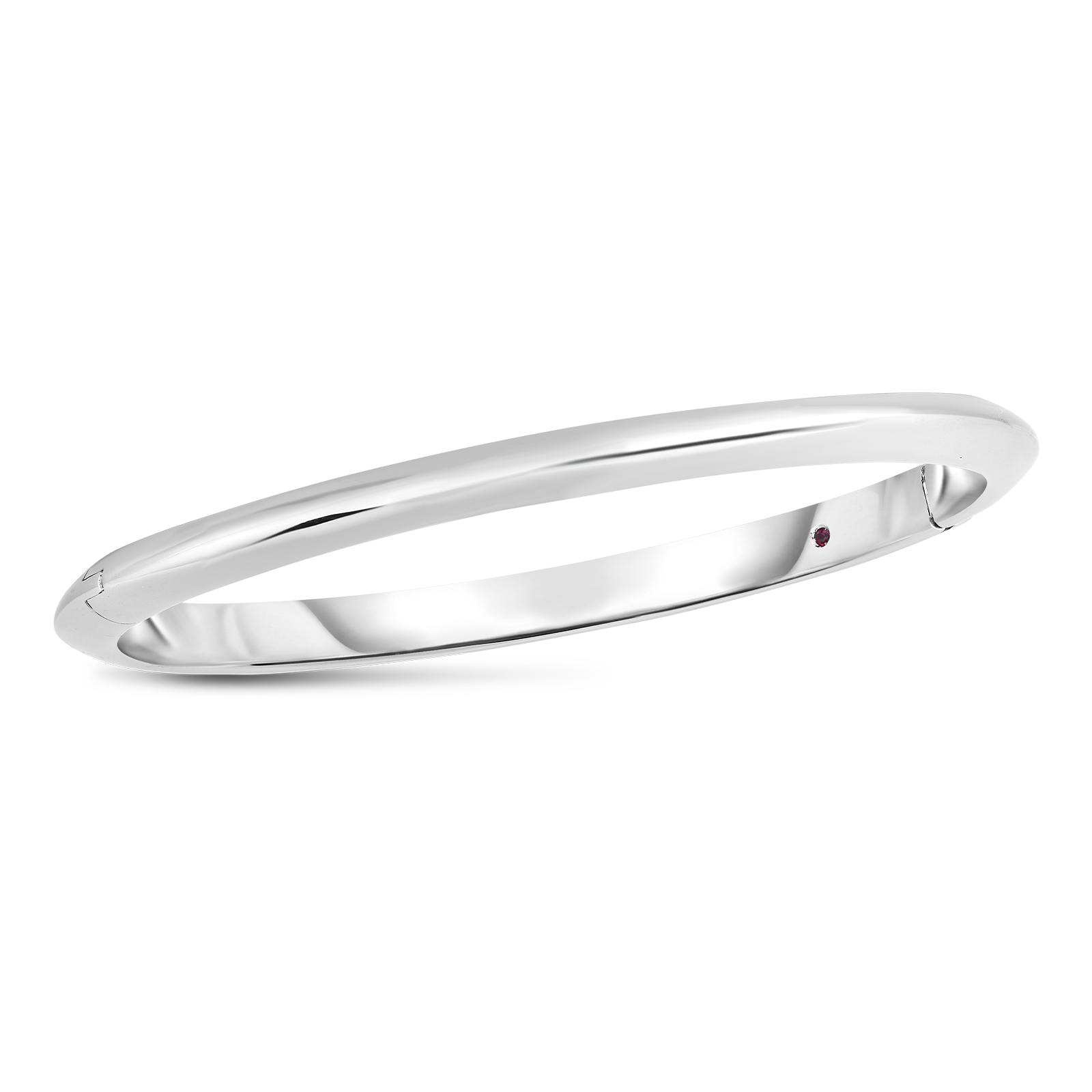 Roberto Coin Designer Gold Knife Edge White Gold Bangle