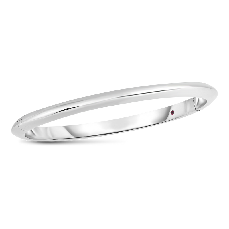 Roberto Coin Designer Gold Knife Edge White Gold Bangle