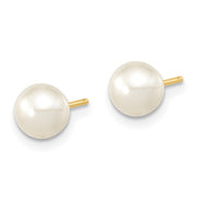 14K Yellow Gold 6-7mm Fresh Water Pearl Necklace, Bracelet & Stud Set