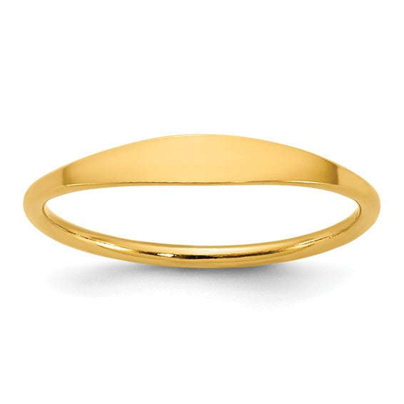 14K Gold Filled Signet Ring, Size 5