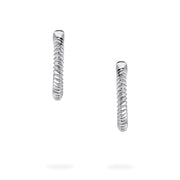 Birks Silver Spiral Hoop Earrings