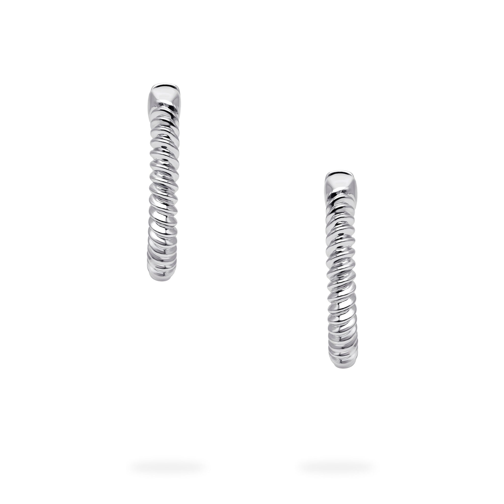 Birks Silver Spiral Hoop Earrings