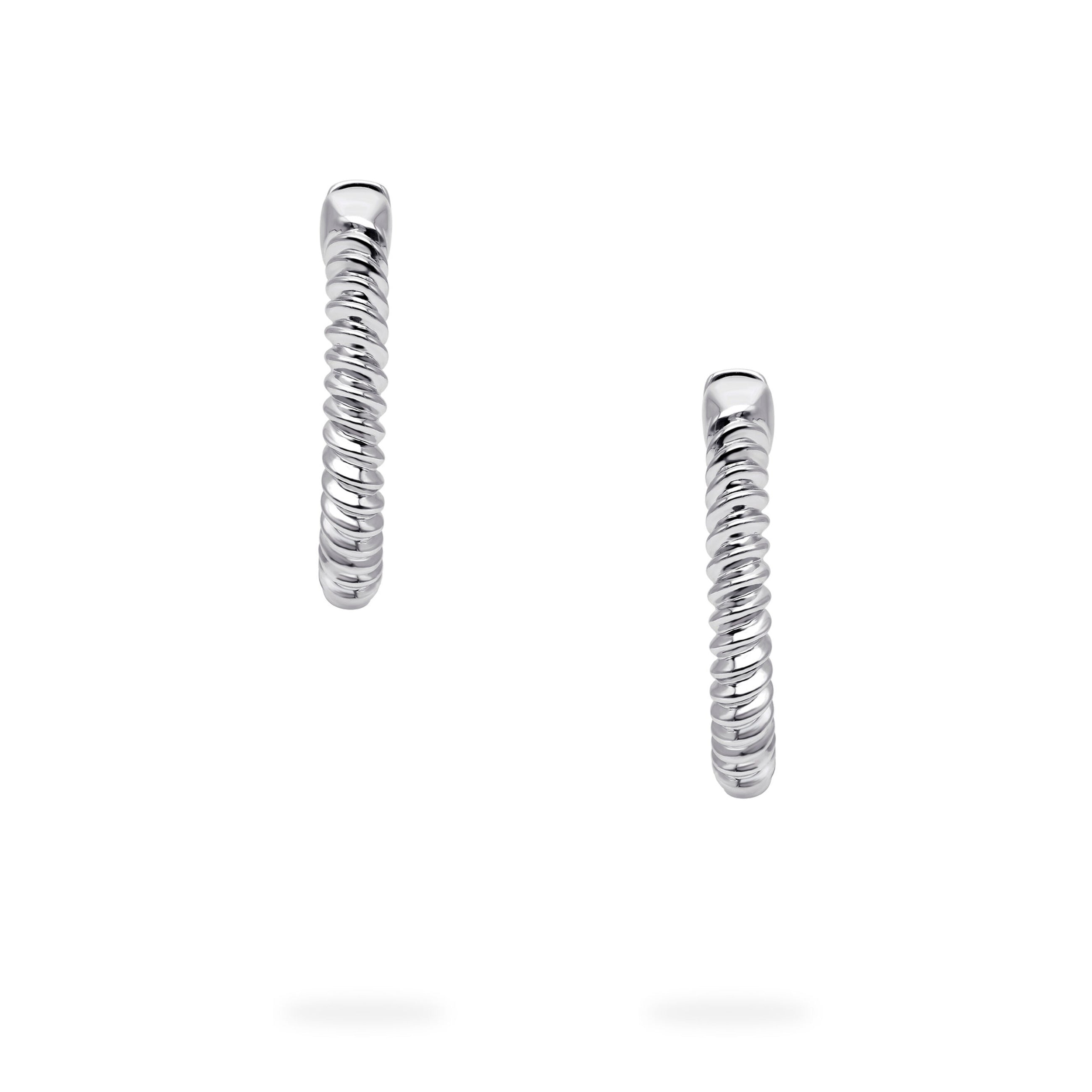 Birks Silver Spiral Hoop Earrings