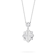 Birks Muse Guilloche Drop Silver Necklace
