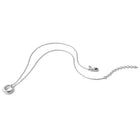 Silver 16" Fancy Open Circle Necklace