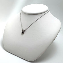 14K White Gold Sapphire & Diamond Necklace 18-Inch
