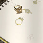 0.78 Golden Petals Custom Ring