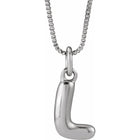 Sterling Silver Initial Bubble 18 Inch Necklace