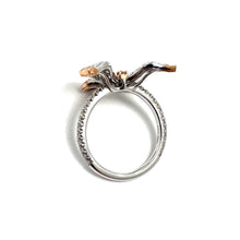 Platinum & 18K Rose Gold Argyle Pink Diamond Butterfly Ring Size 6.25