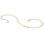 Sterling Silver Gold-Plated Polished Bar Necklace