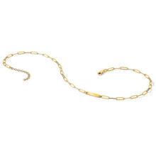 Sterling Silver Gold-Plated Polished Bar Necklace