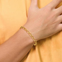 Steel Yellow IP Plated 8" Elongated Curb Bracelet