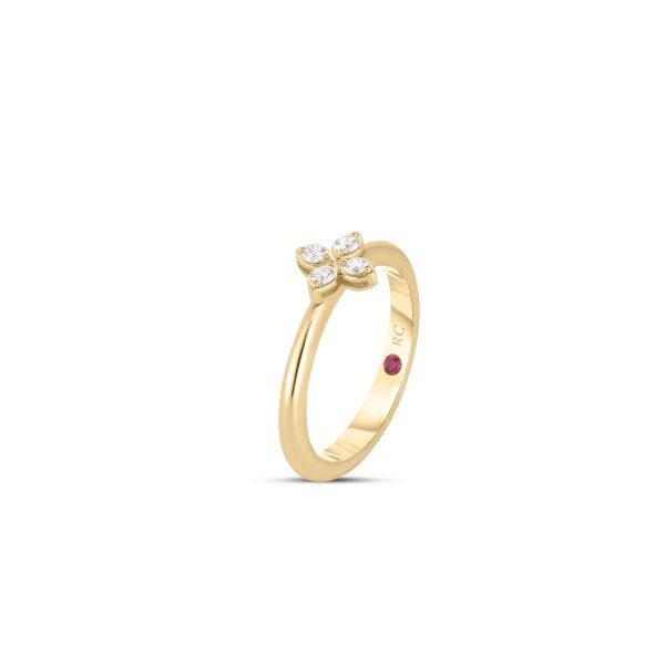 Roberto Coin Love in Verona 7mm Diamond Flower Ring