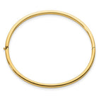 14K Yellow Gold 4mm Solid Square Tube Bangle