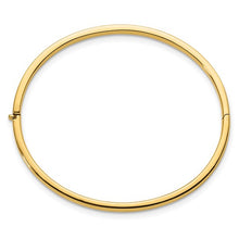14K Yellow Gold 4mm Solid Square Tube Bangle