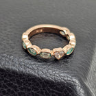 Custom 14K Rose Gold Heart Diamond and Paraiba Ring