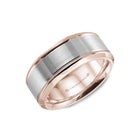 10mm Classic Wedding Band Sandpaper Center & High Polish Sides & Bevel