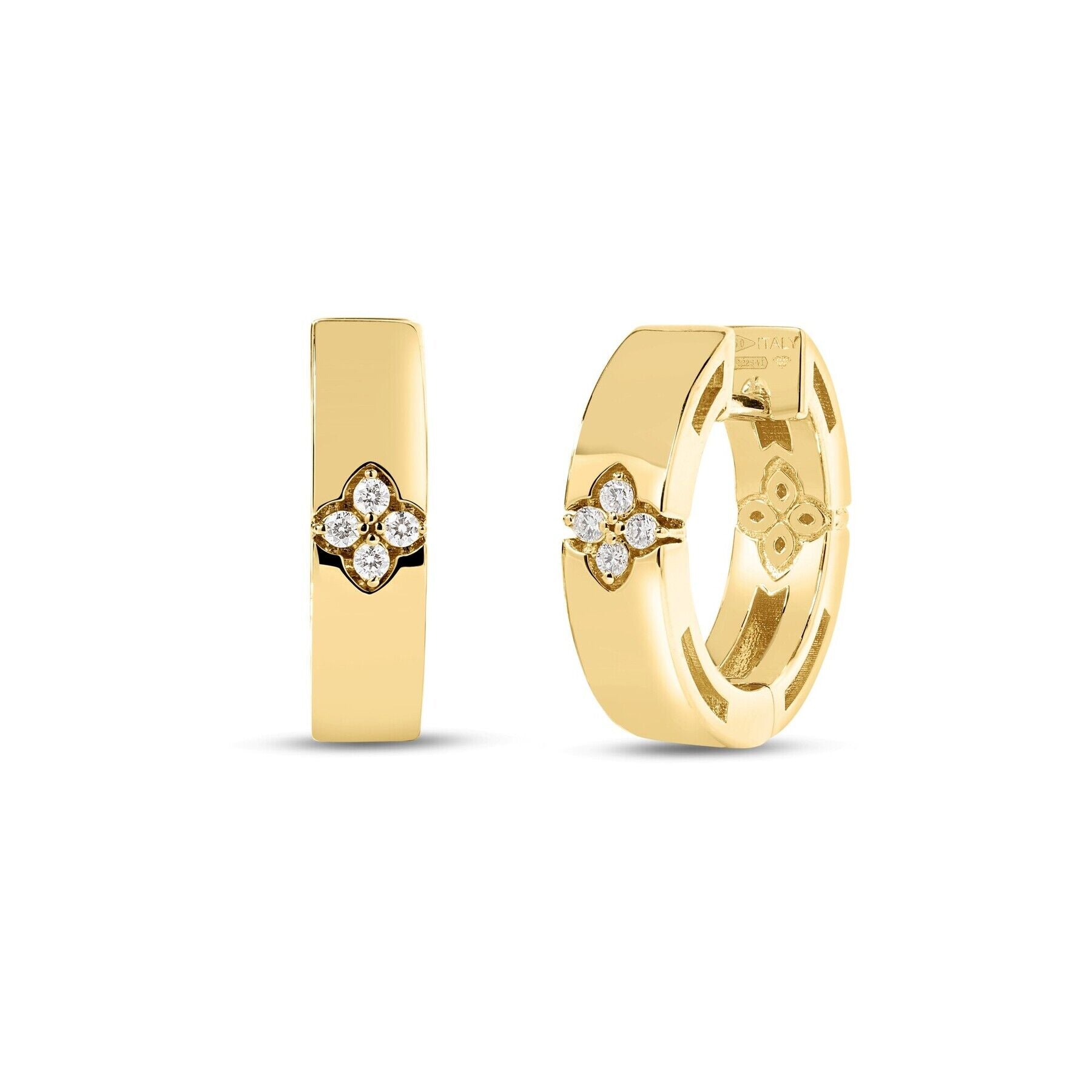 Roberto Coin Love in Verona Diamond Hoop Earrings