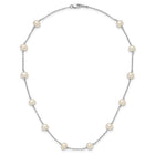 Silver 16" 12-Station 6-7mm Fresh Water Pearl Necklace