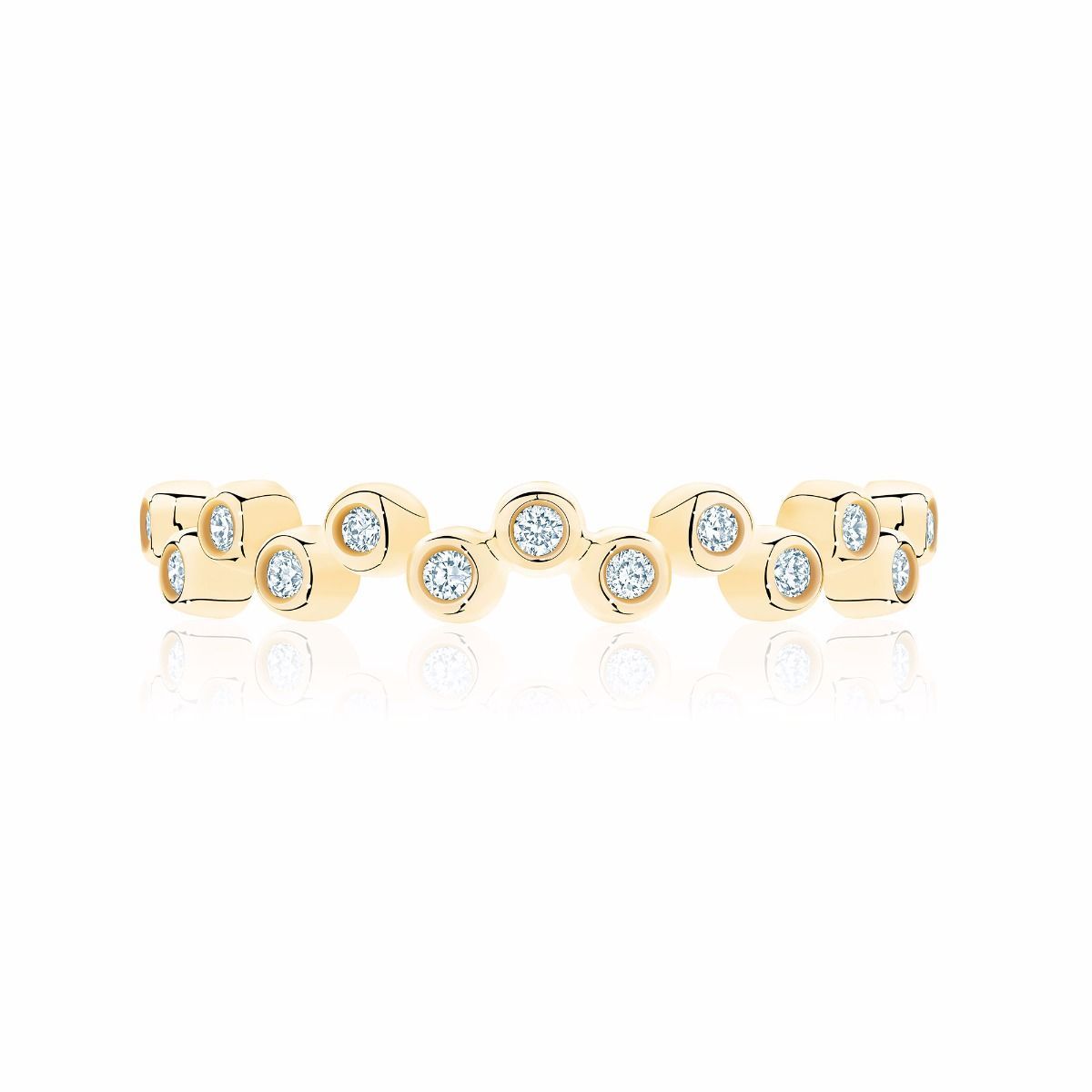 Birks Splash 18K Yellow and Diamond Stacking Ring
