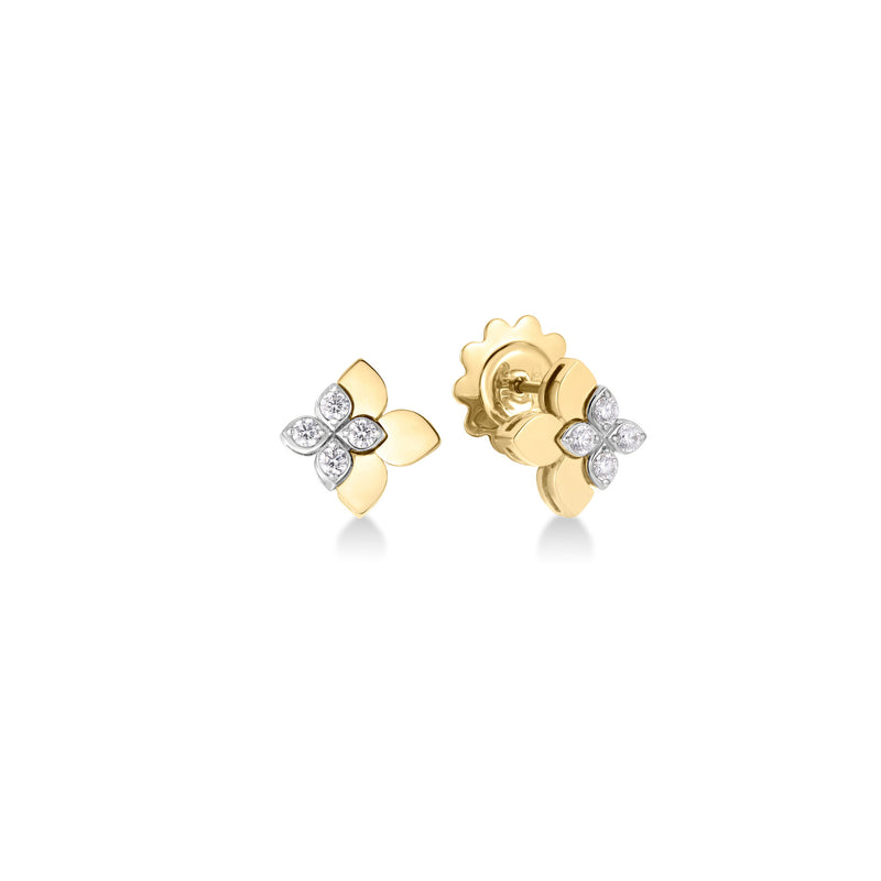 Roberto Coin Diamond Flower Stud Earrings