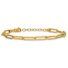 14K Gold Filled 6.5" Paperclip 4.10mm Bracelet with Extender