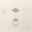 0.78 Golden Petals Custom Ring