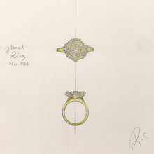 0.78 Golden Petals Custom Ring
