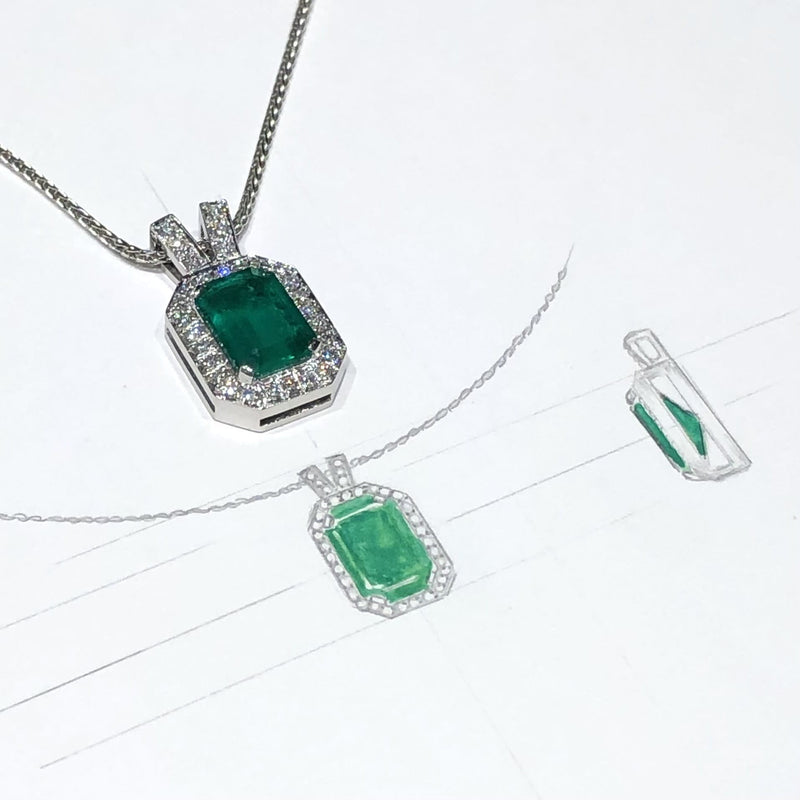 2.70 Emerald Elegance Custom Necklace