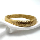 14KY Satin/ Hammered 10mm Hinged Bangle Bracelet