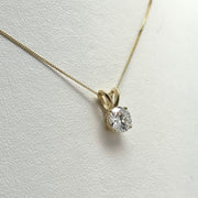 1.00ct Lab Grown Diamond Solitaire Necklace in 10K Yellow Gold